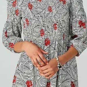 Trendy Smocked 3/4-Sleeve Knit Top